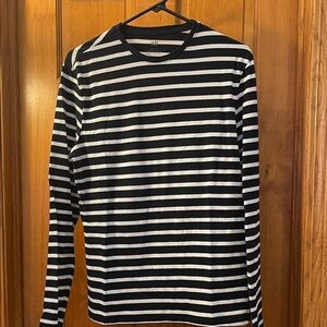H&M Striped Navy and White Men's Shirt